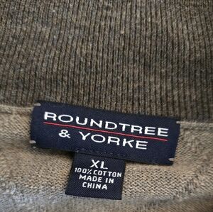 Roundtree &‎ Yorke mens quarter-zip pullover sweater. XL